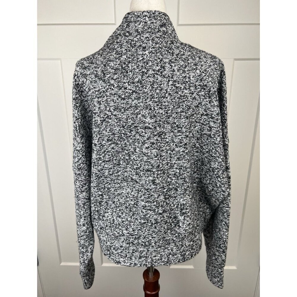 NWOT Aerie OFFLINE Snowday Mock Neck Crop Sweater Pullover Gray Black XL Soft - Picture 7 of 11